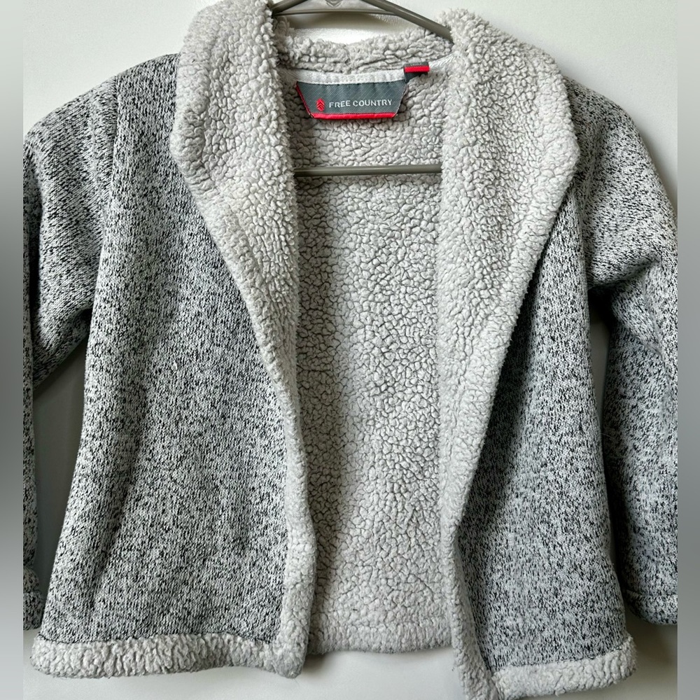 Free Country Kids Silver Chip Sherpa Lined Open Jacket